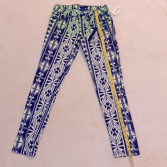 Lime Black Ombré Geometric Skinny Ankle Jean US26 - Picture 2 of 6